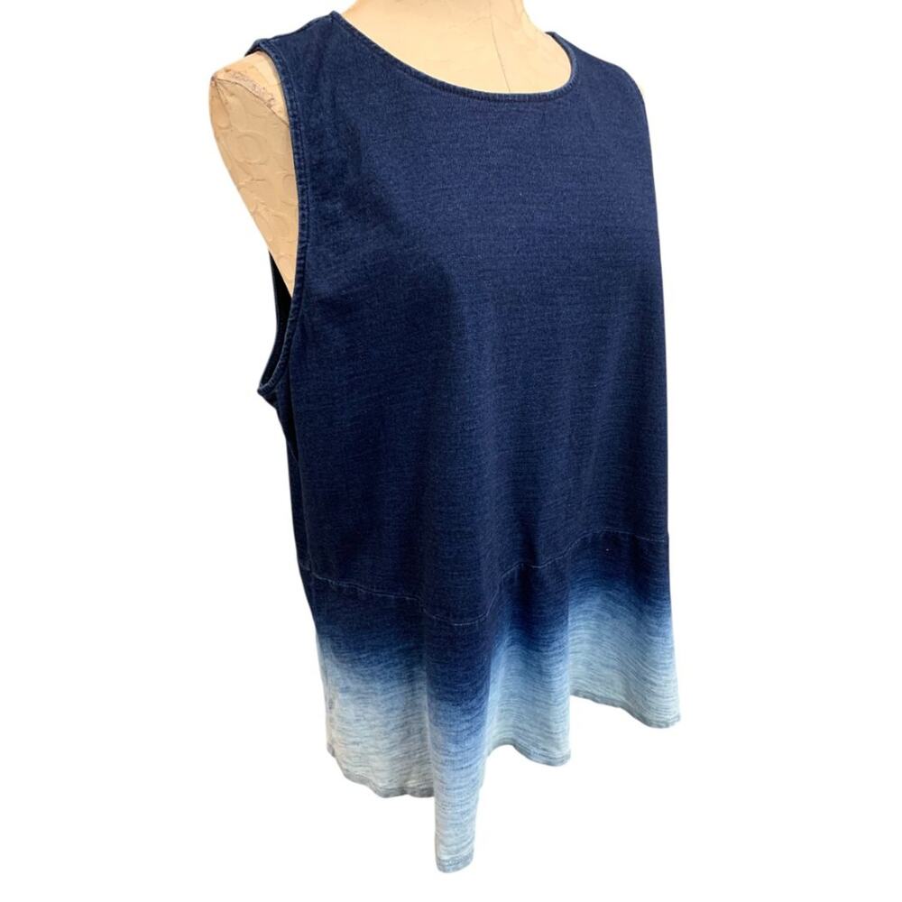 Size‎ XL Pure Jill J.Jill Indigo Hombre Tunic Tank Top Shirt Blue Swing